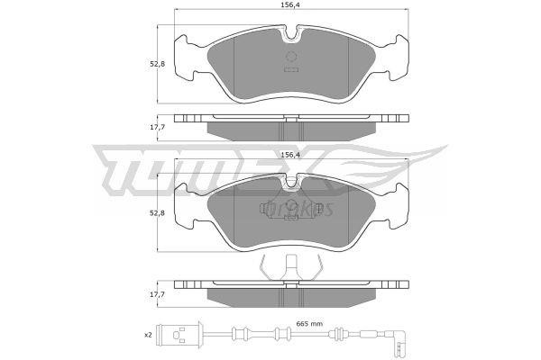 Tomex TX 10-682 Front disc brake pads, set TX10682