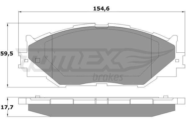 Tomex TX 17-62 Front disc brake pads, set TX1762