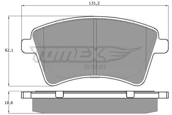 Tomex TX 15-84 Brake Pad Set, disc brake TX1584