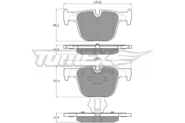 Tomex TX 19-29 Brake Pad Set, disc brake TX1929