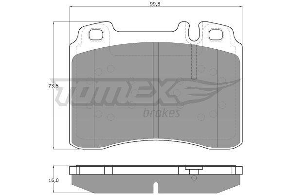 Tomex TX 12-711 Brake Pad Set, disc brake TX12711