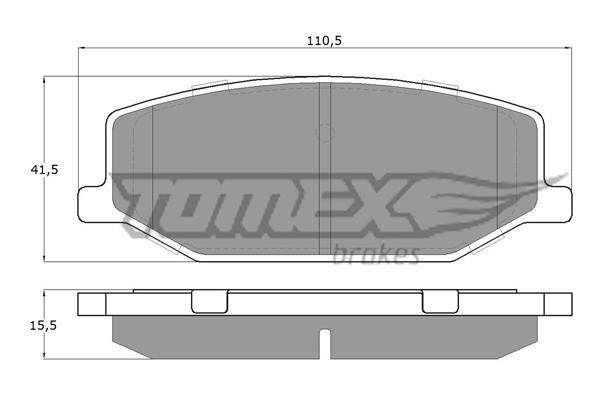 Tomex TX 19-36 Brake Pad Set, disc brake TX1936