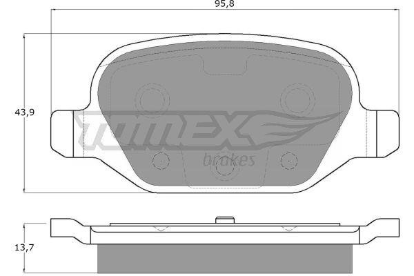 Tomex TX 12-701 Rear disc brake pads, set TX12701