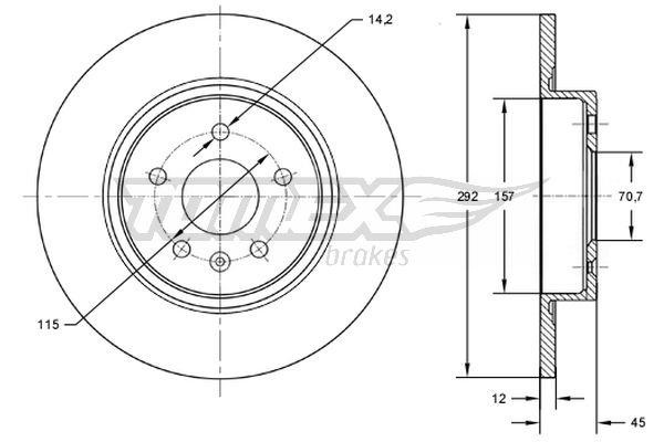 Tomex TX 72-59 Brake disc TX7259 TX7259 Tomex Brake disc