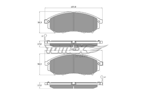 Tomex TX 19-27 Brake Pad Set, disc brake TX1927