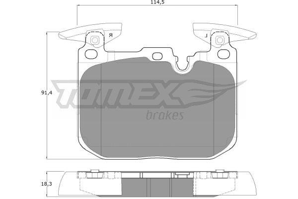 Tomex TX 18-49 Brake Pad Set, disc brake TX1849
