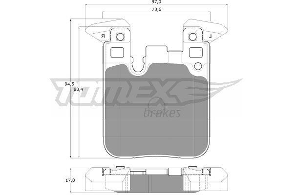 Tomex TX 18-47 Brake Pad Set, disc brake TX1847