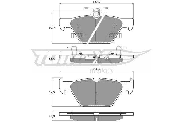 Tomex TX 18-71 Brake Pad Set, disc brake TX1871