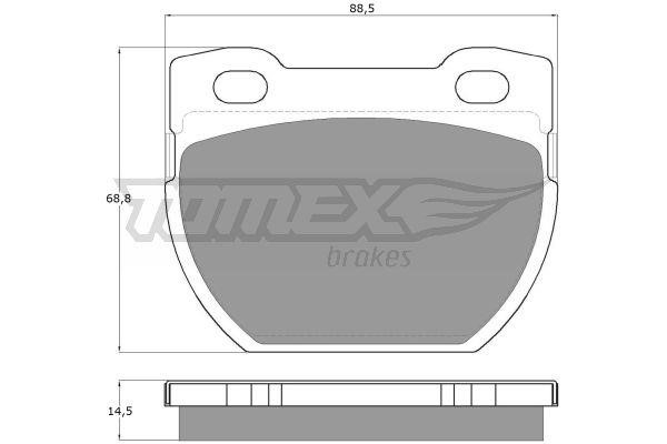 Tomex TX 19-24 Brake Pad Set, disc brake TX1924