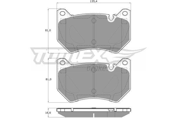 Tomex TX 19-43 Brake Pad Set, disc brake TX1943