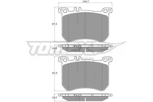 Tomex TX 18-77 Brake Pad Set, disc brake TX1877