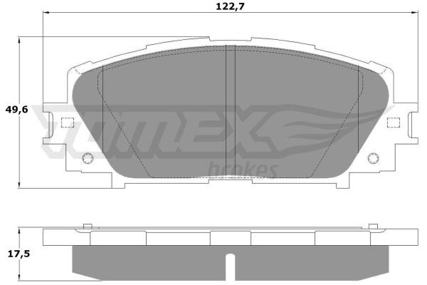 Tomex TX 16-09 Brake Pad Set, disc brake TX1609