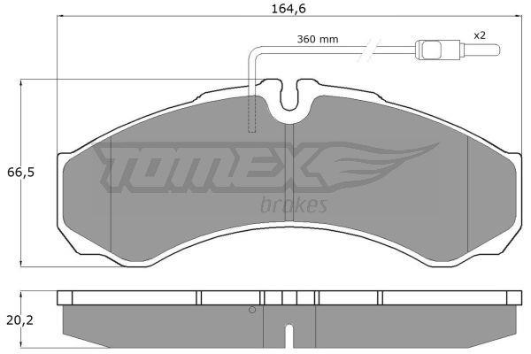 Tomex TX 11-111 Brake Pad Set, disc brake TX11111