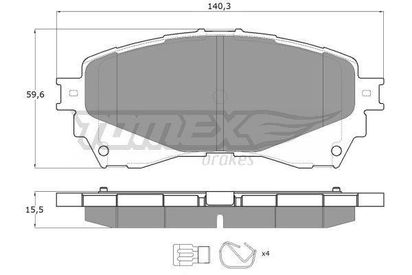 Tomex TX 17-41 Front disc brake pads, set TX1741