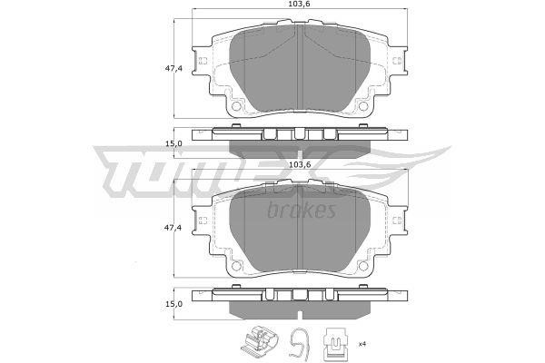 Tomex TX 19-81 Brake Pad Set, disc brake TX1981