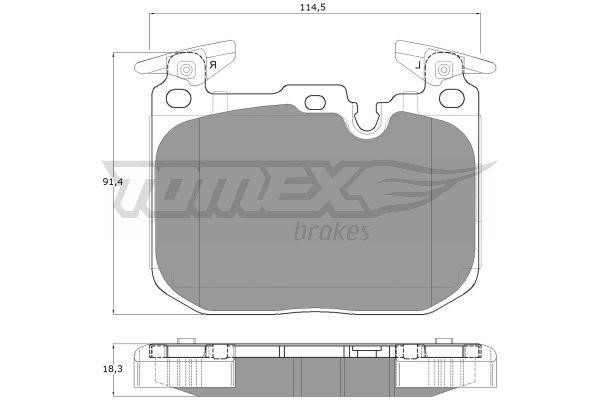 Tomex TX 18-48 Brake Pad Set, disc brake TX1848