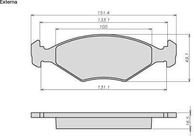 Ate 8017 Brake Pad Set, disc brake 8017