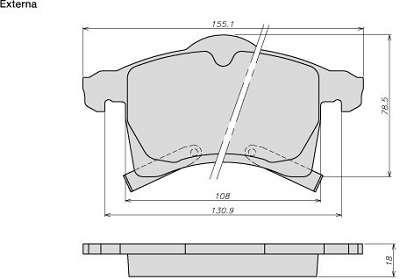 Ate 8022 Brake Pad Set, disc brake 8022