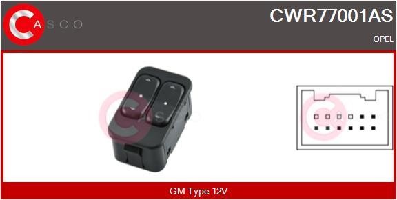 Electric window switch Opel Astra G: CWR77001AS Casco Window regulator button block