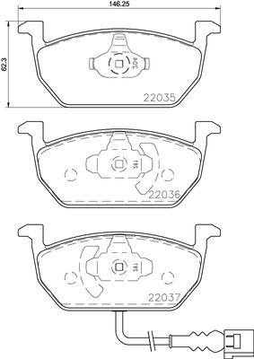 Kaishin FK20262 Brake Pad Set, disc brake FK20262