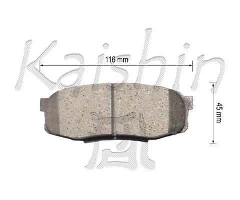 Kaishin FK2281 Brake Pad Set, disc brake FK2281