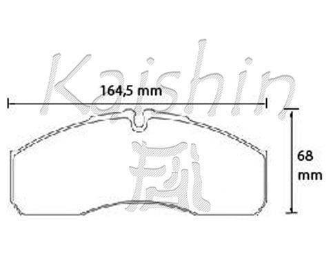 Kaishin FK1321 Brake Pad Set, disc brake FK1321