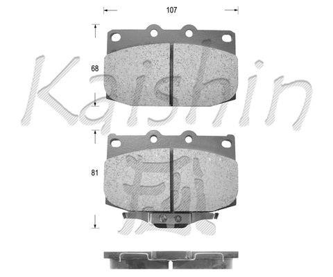 Kaishin FK3077 Brake Pad Set, disc brake FK3077