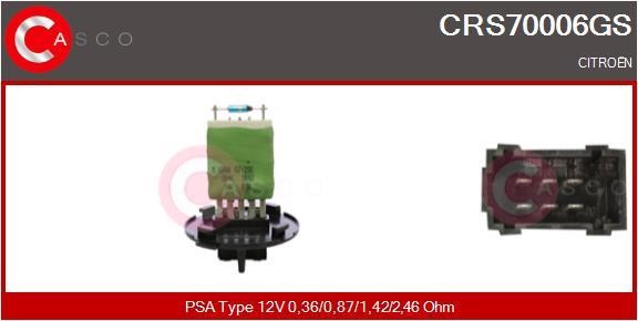 Casco CRS70006GS Resistor, interior blower CRS70006GS