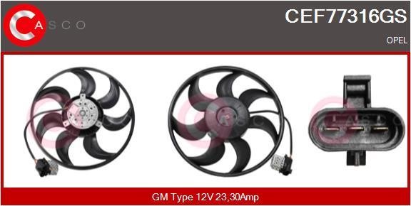 Casco CEF77316GS Hub, engine cooling fan wheel CEF77316GS