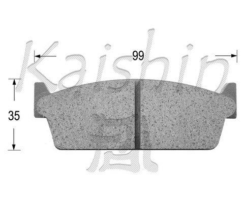Kaishin FK1160 Brake Pad Set, disc brake FK1160