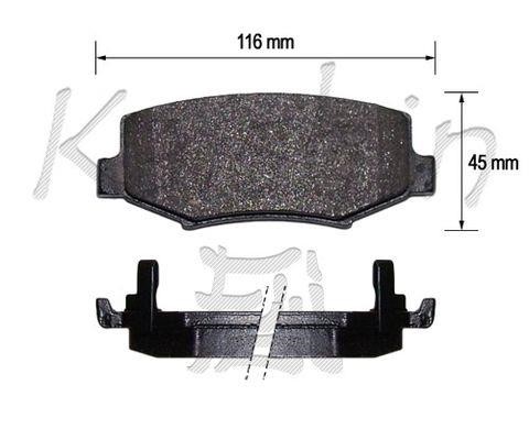 Kaishin FK10174 Rear disc brake pads, set FK10174