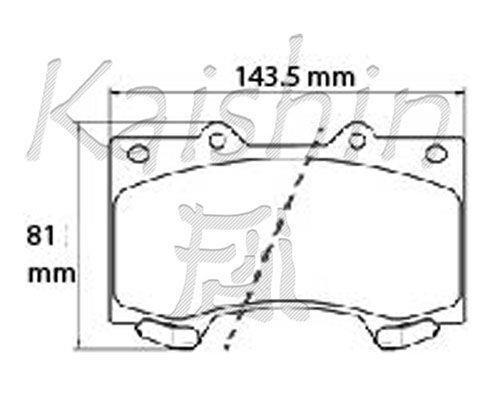 Kaishin FK1318 Brake Pad Set, disc brake FK1318