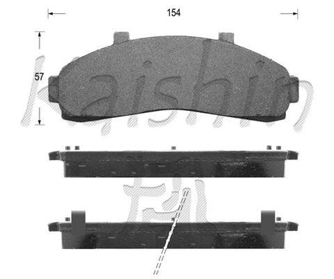 Kaishin FK10041 Brake Pad Set, disc brake FK10041