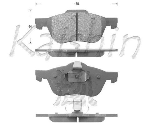 Kaishin FK1256 Brake Pad Set, disc brake FK1256