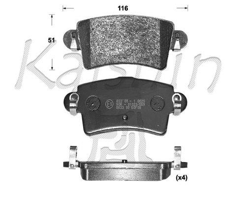 Kaishin FK10090 Brake Pad Set, disc brake FK10090