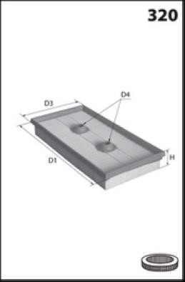 Misfat P827 Air filter P827