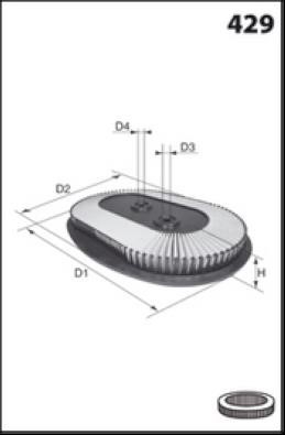 Misfat R1212 Air filter R1212