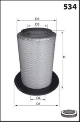 Misfat R1197 Air filter R1197