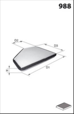 Misfat HB280CA Filter, interior air HB280CA