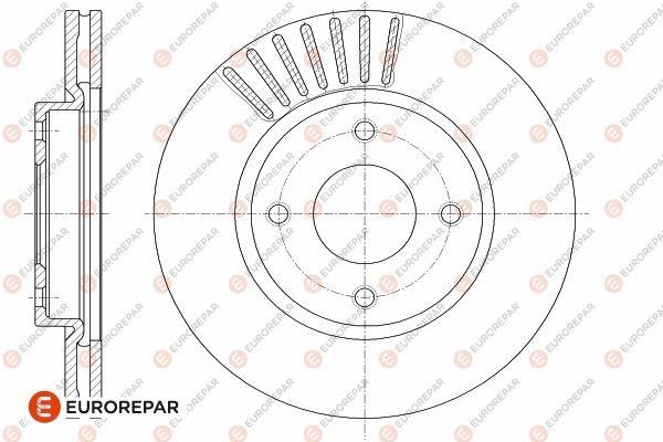 Eurorepar 1642778380 Ventilated disc brake, 1 pcs. 1642778380