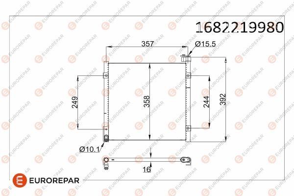 Eurorepar 1682219980 Condenser, air conditioning 1682219980