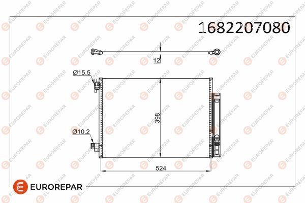 Eurorepar 1682207080 Condenser, air conditioning 1682207080