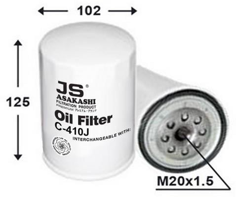 JS Asakashi C410J Oil Filter C410J