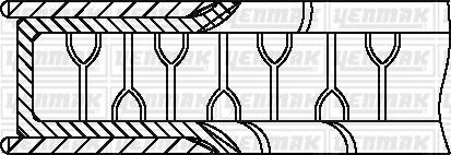 Piston Ring Kit Yenmak 91-09107-050