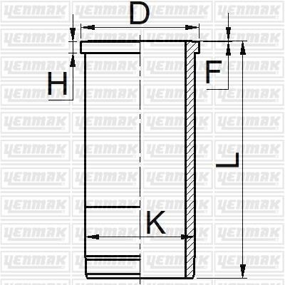 Yenmak 51-05972-000 Cylinder Sleeve 5105972000