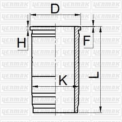 Yenmak 52-05615-000 Cylinder Sleeve Kit 5205615000