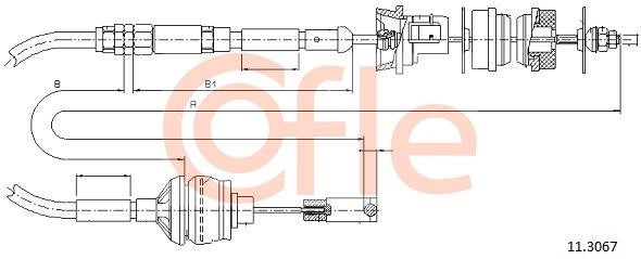 Cofle 92.11.3067 Cable Pull, clutch control 92113067