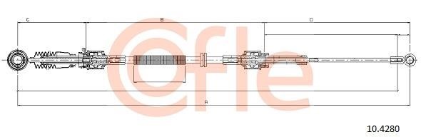 Clutch cable Mini Cooper: 92104280 Cofle Cable Pull, manual transmission