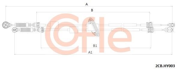 2CBHY003 Cofle Cable Pull, manual transmission