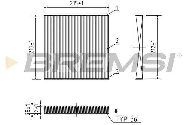 Air conditioning filter Smart Forfour: FC0439 Bremsi Cabin filter